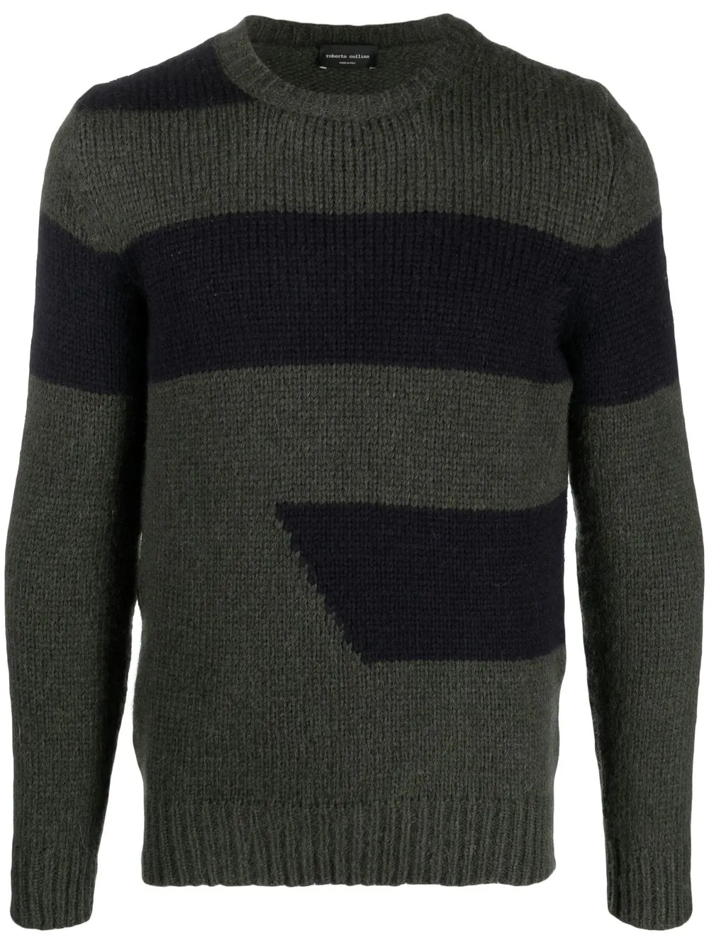 

Roberto Collina striped wool-knit jumper - Green