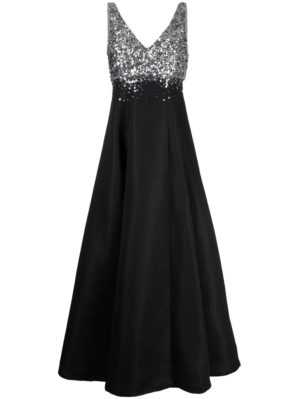 Shop Sachin & Babi Caterina Sequin V-neck Gown In Black