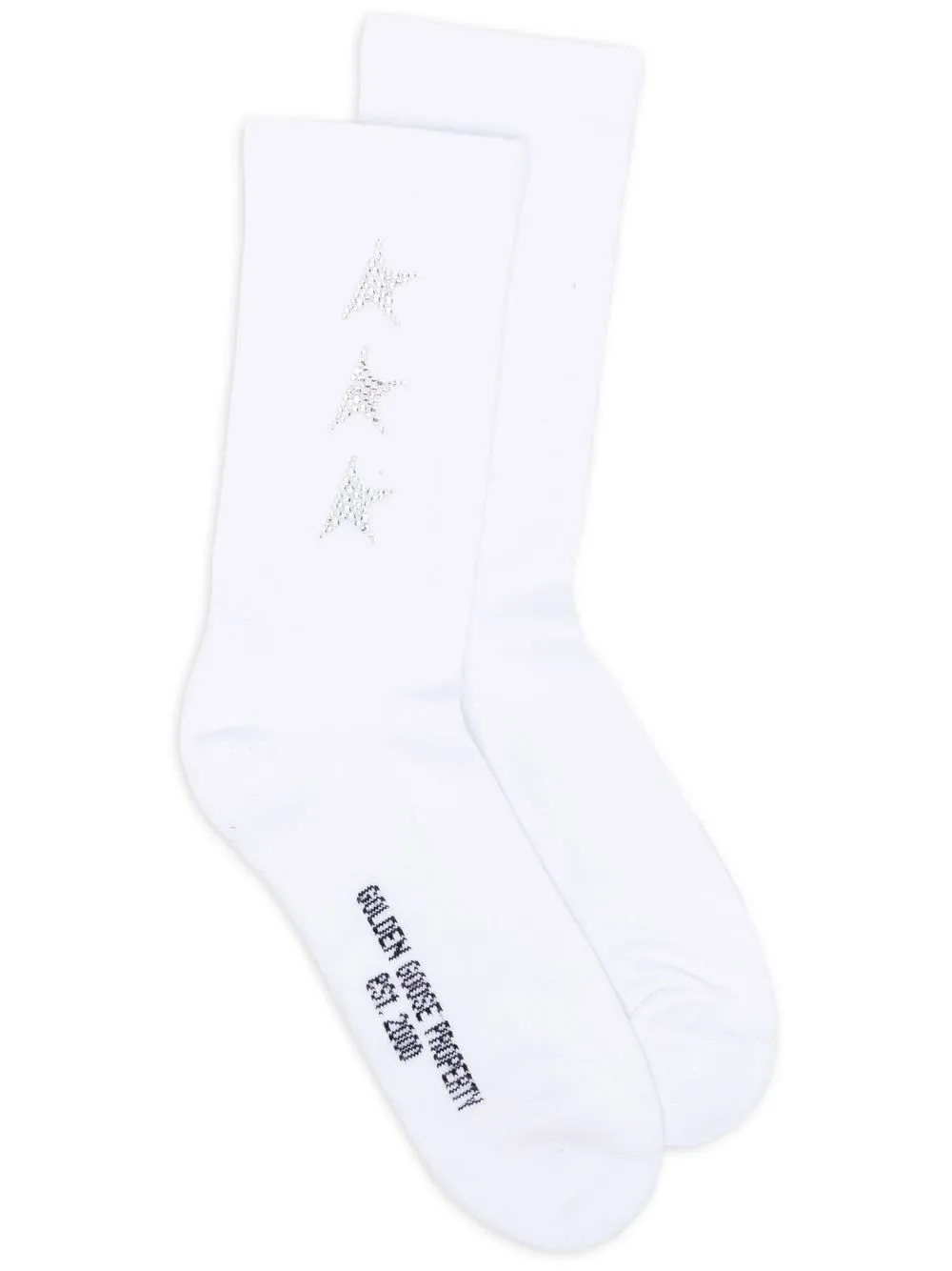 

Golden Goose Kids calcetines con detalles de cristal - Blanco