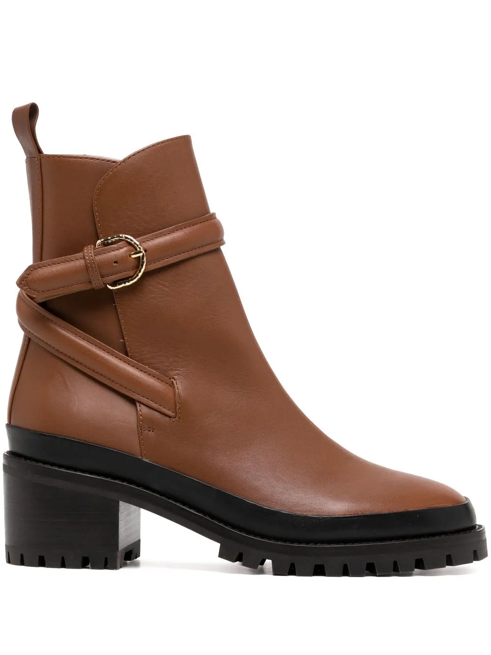 

Ulla Johnson buckle-detail leather ankle boots - Brown