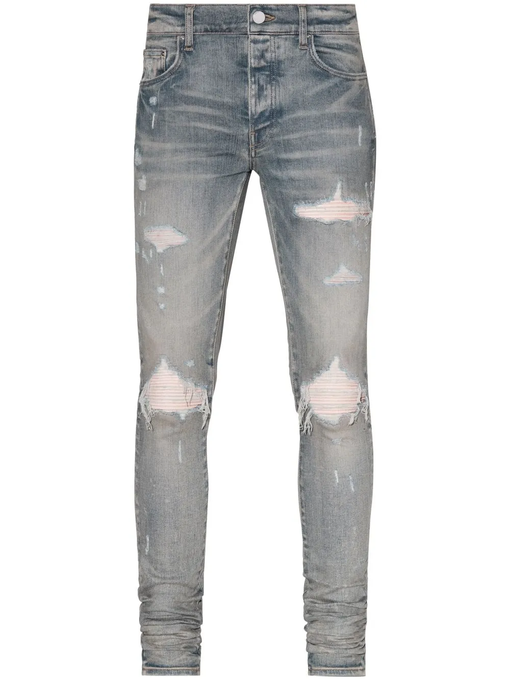 

AMIRI Ultra Suede low-rise skinny jeans - Blue