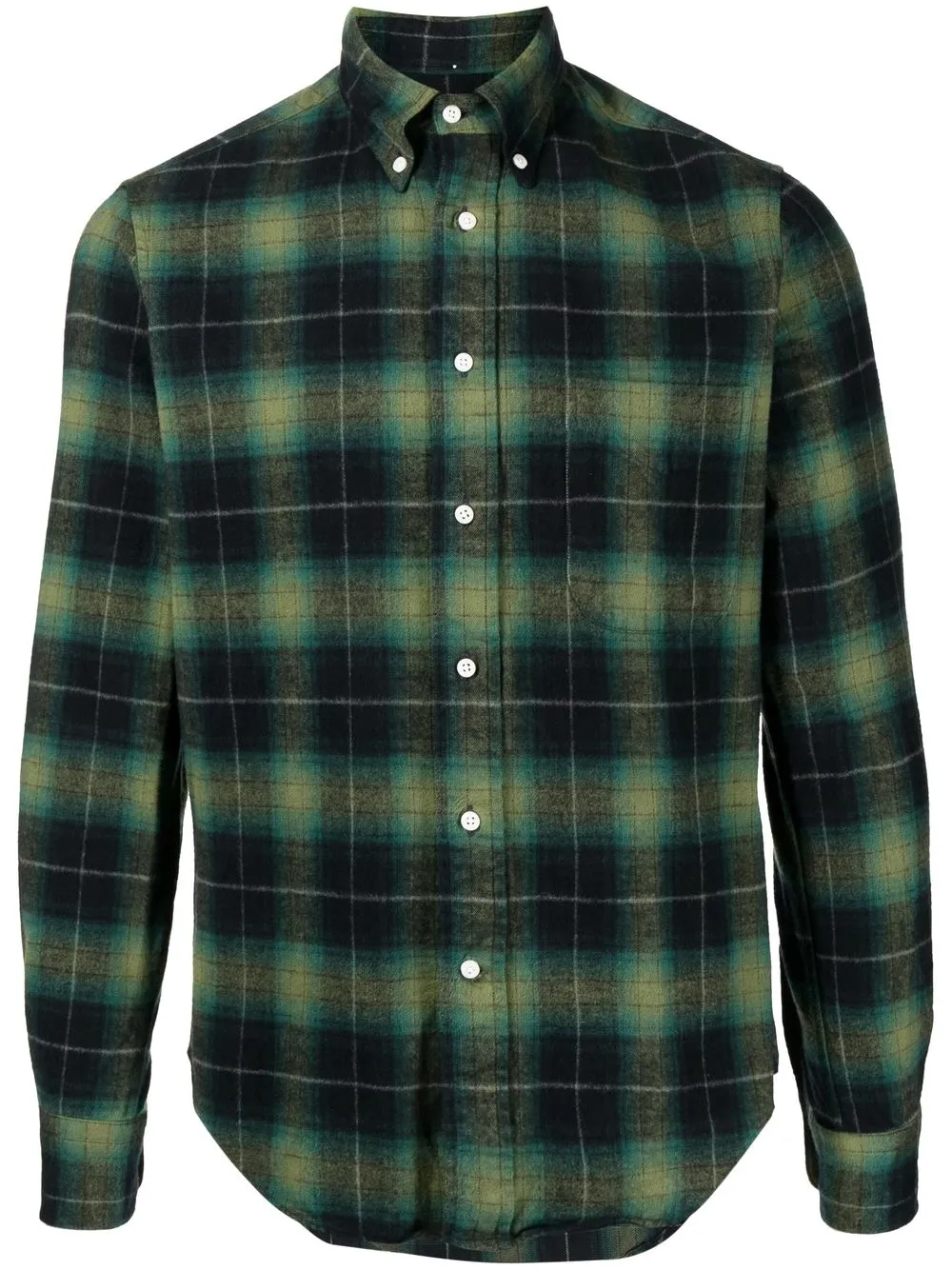 

Gitman Vintage camisa con botones y cuadros estampados - Verde