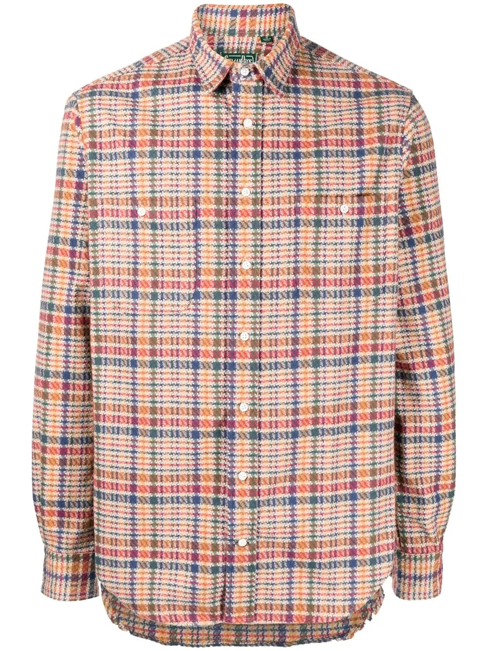 

Gitman Vintage camisa con botones y cuadros estampados - Naranja