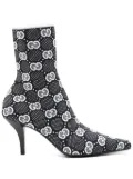 Gucci 75mm Interlocking G knit boots - Black
