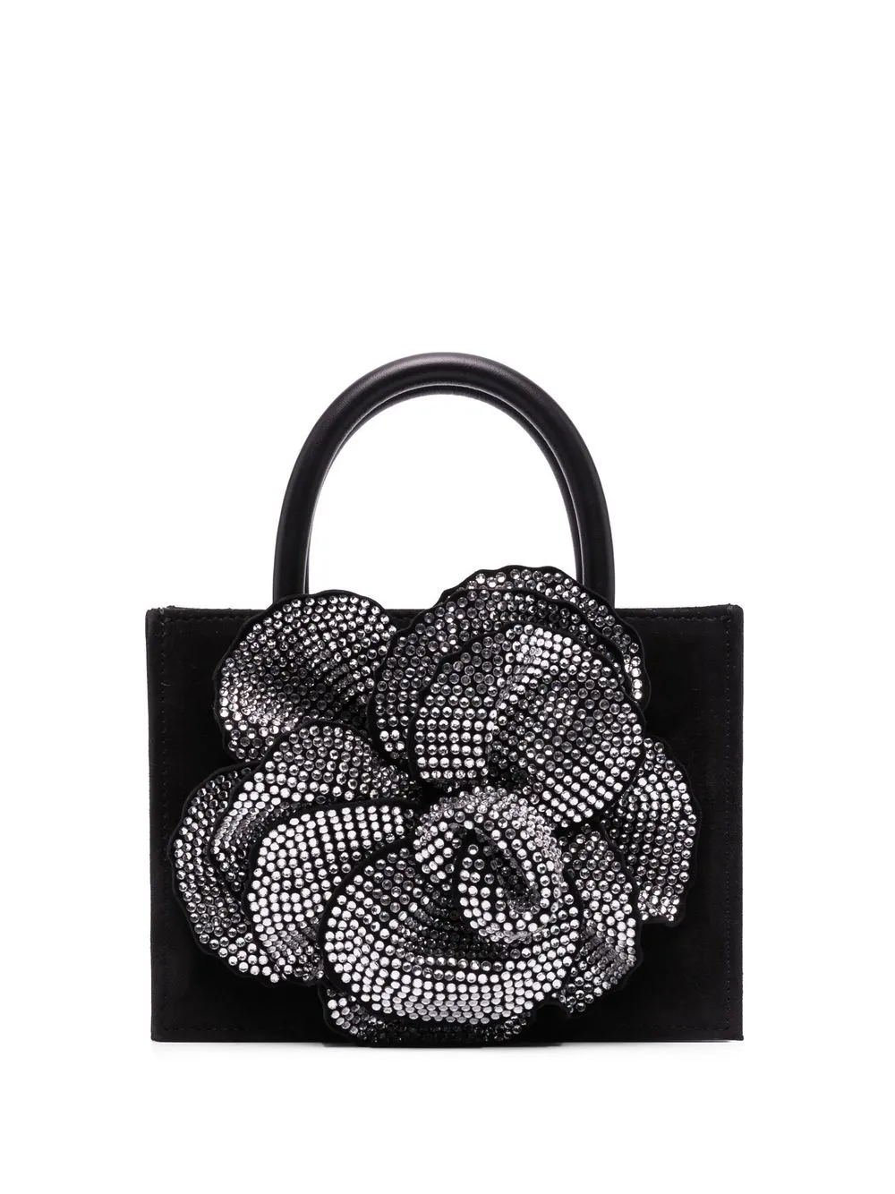 

MACH & MACH bolsa mini con motivo floral de cristales - Negro