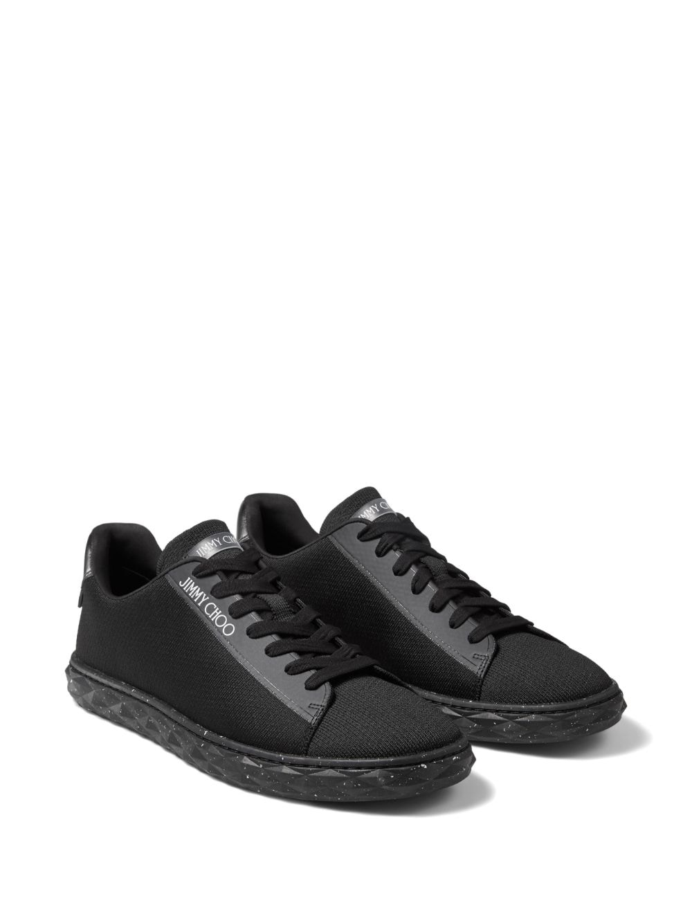 Shop Jimmy Choo Diamond Light/m Low-top Sneakers In Black