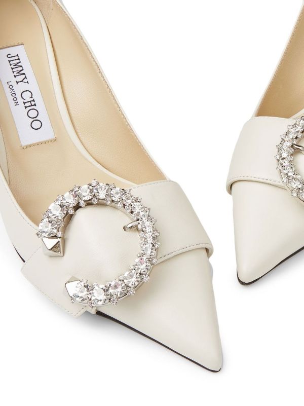 Jimmy Choo Melva 70 crystal-buckle Pumps - Farfetch