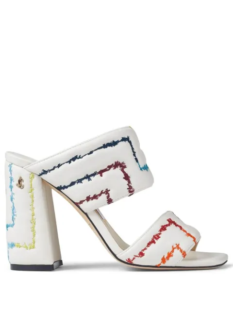 Jimmy Choo Themis 100mm double-strap mules