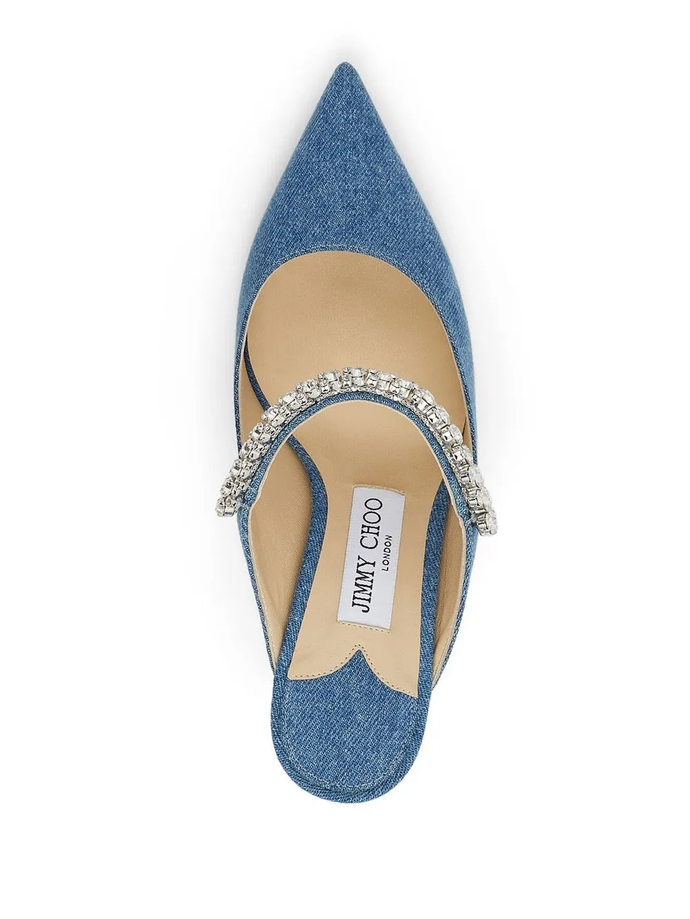 Jimmy Choo Bing 65mm Denim Mules - Farfetch