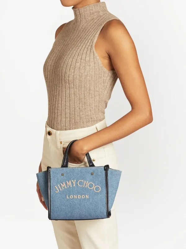 Jimmy Choo Avenue N/S Denim Tote Bag - Farfetch