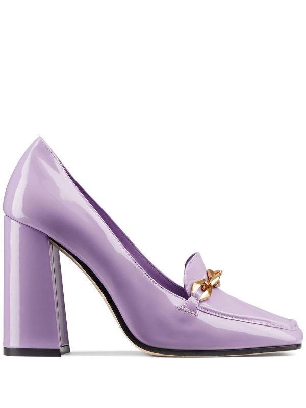 Jimmy Choo Diamond Tilda 100mm Patent Leather Loafers - Farfetch