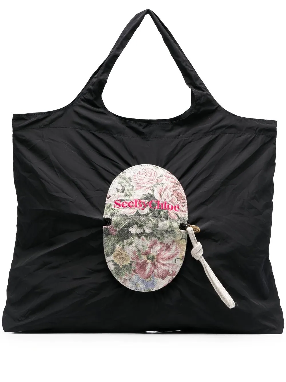 

See by Chloé bolso shopper con motivo floral - Negro