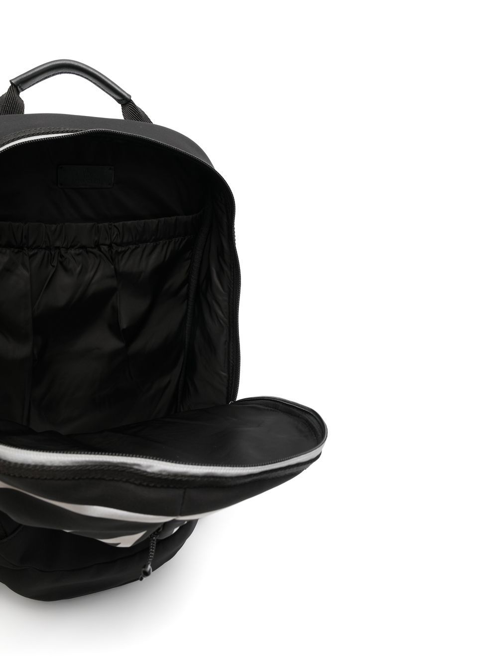 Shop Moncler Logo-print Leather Backpack In Black