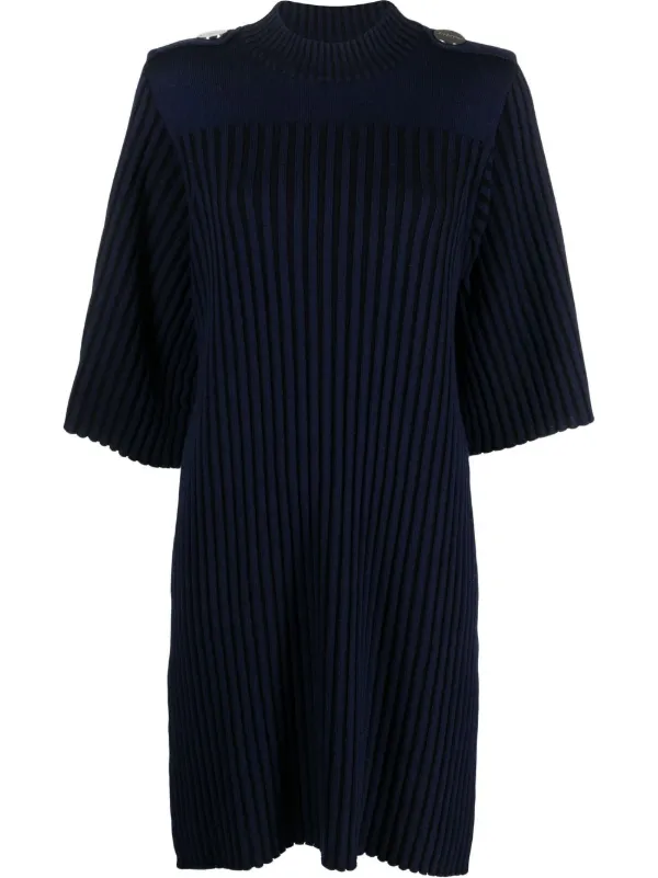 Rodebjer Ribbed Knitted Midi Dress | Blue | FARFETCH