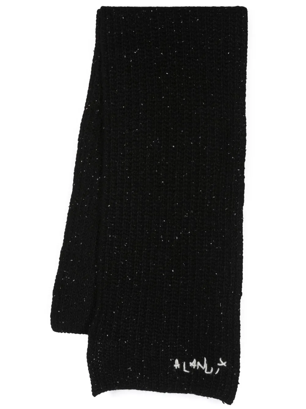 

Alanui embroidered logo scarf - Black