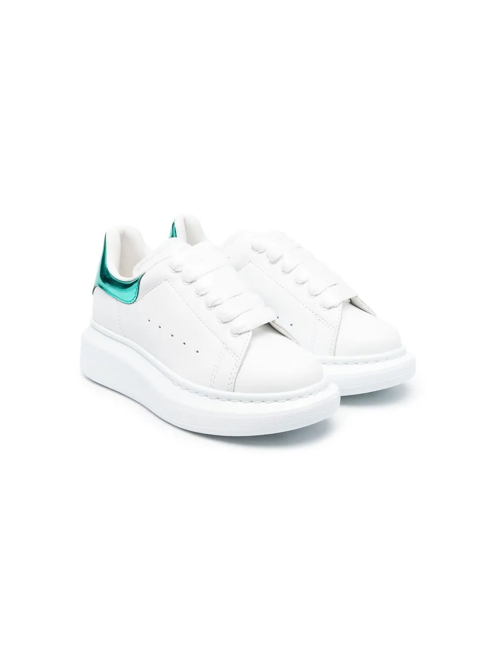 

Alexander McQueen Kids tenis bajos - Blanco