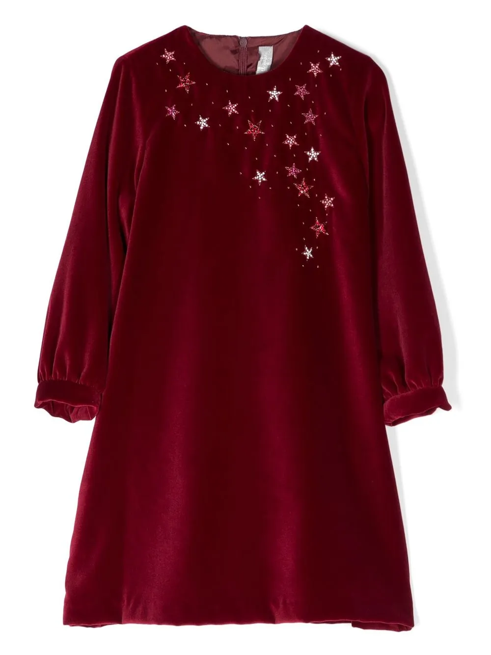 

Il Gufo crystal-embellishment velvet dress - Red