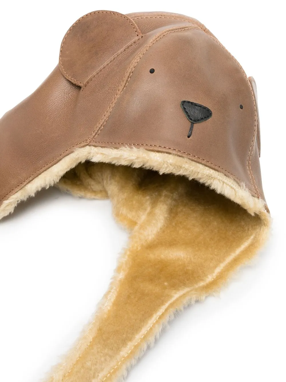 Shop Donsje Faux Shearling-lined Pull-on Hat In Brown