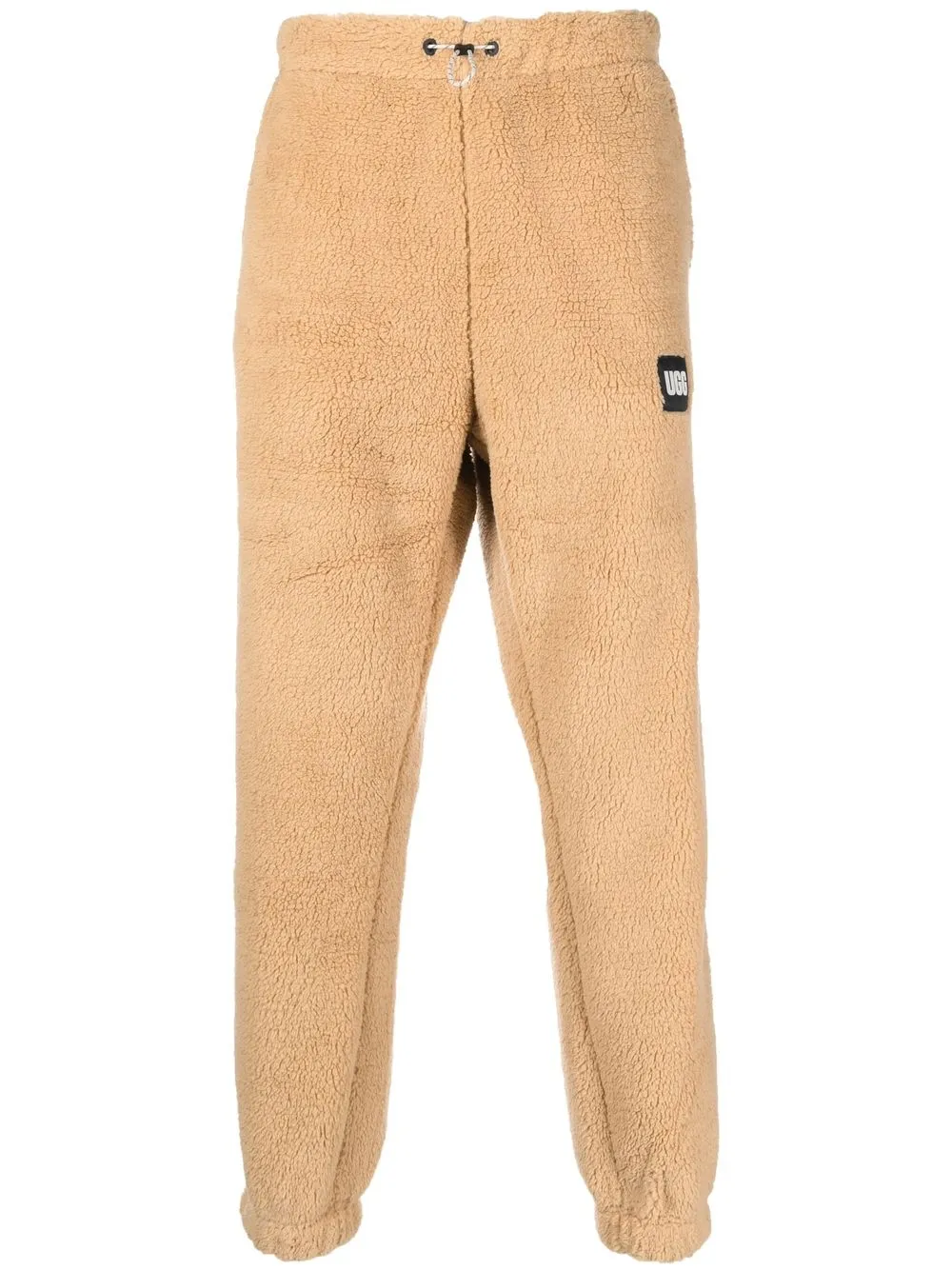 

UGG faux-shearling logo-patch pants - Brown