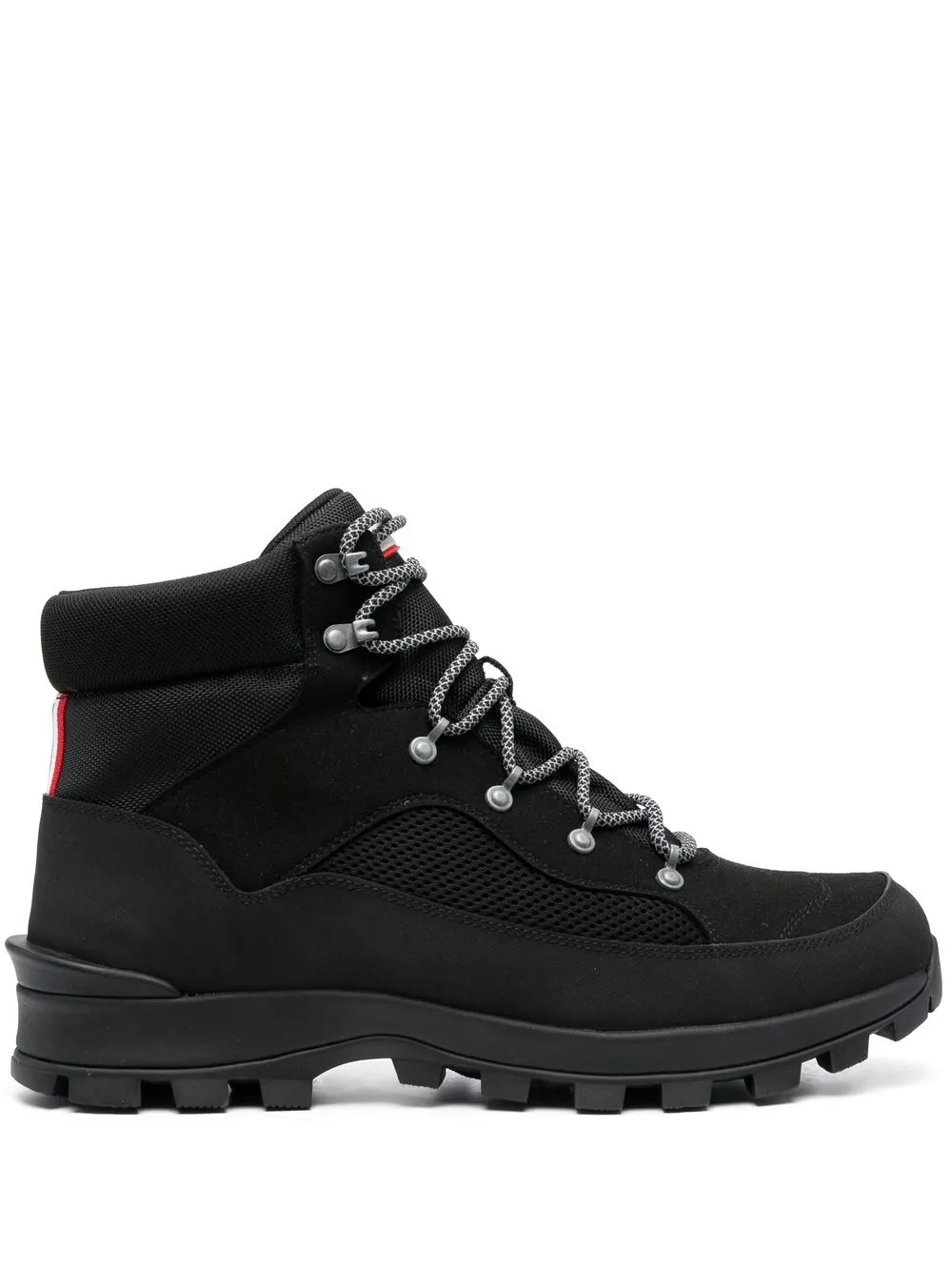 

Hunter Explorer lace-up commando boots - Black