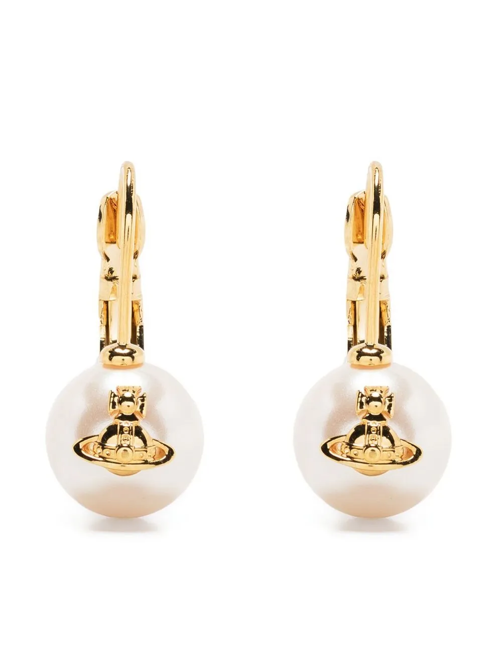 

Vivienne Westwood Orb-detail pearl earrings - Gold