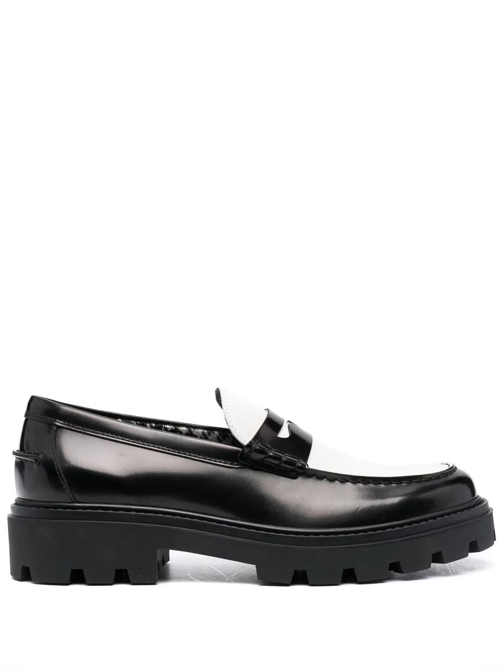 

Tod's penny-slot leather loafers - Black