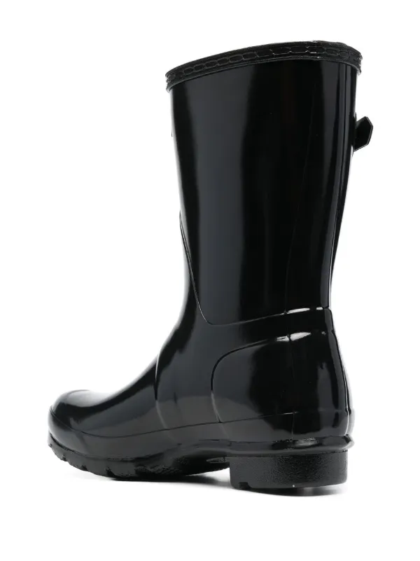 Hunter logo-patch Rain Boots | Black | FARFETCH display picture 1