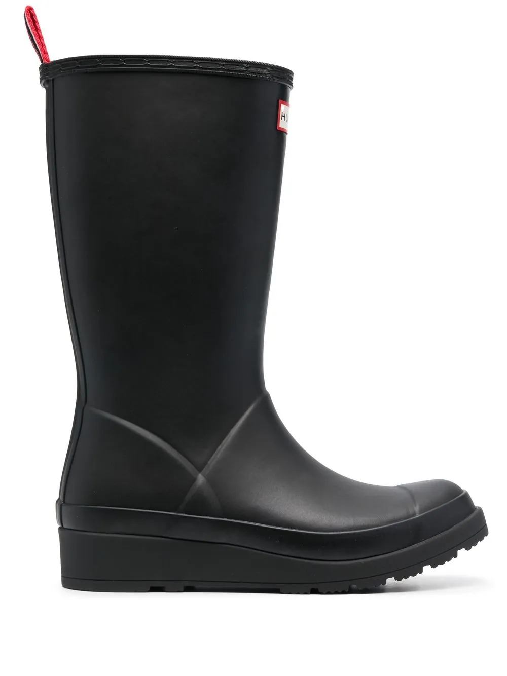 

Hunter logo-patch detail knee-length boots - Black