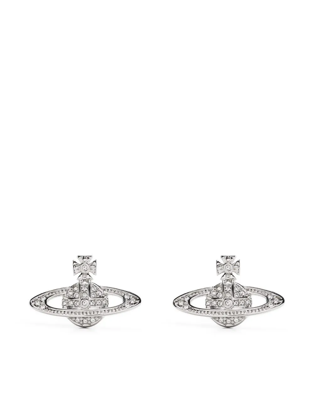 

Vivienne Westwood aretes Mini Bas Relief - Plateado