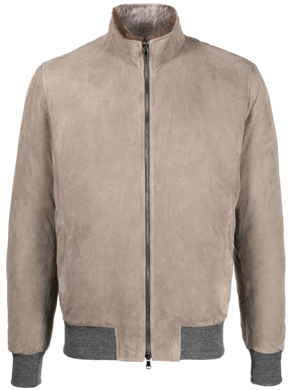 

Barba suede zip-up jacket - Neutrals