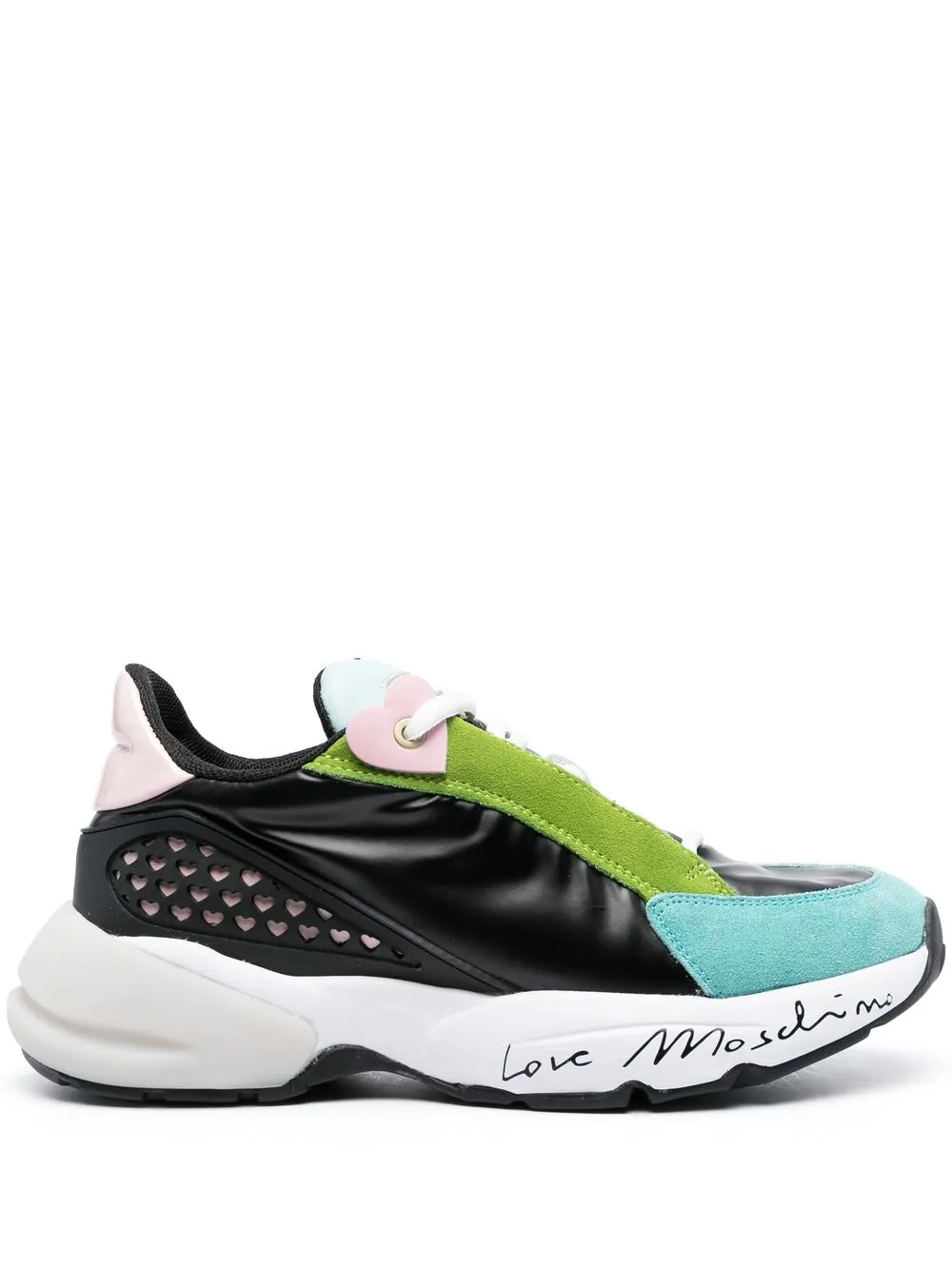 

Love Moschino colour-blocked low-top sneakers - Black