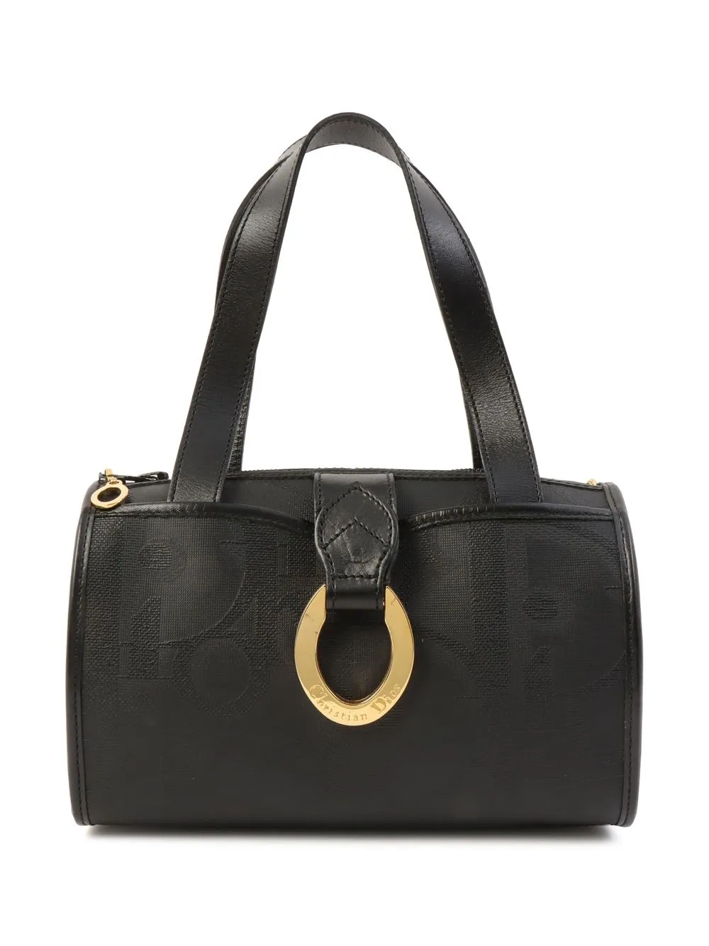 

Christian Dior bolsa con placa ovalada pre-owned - Negro