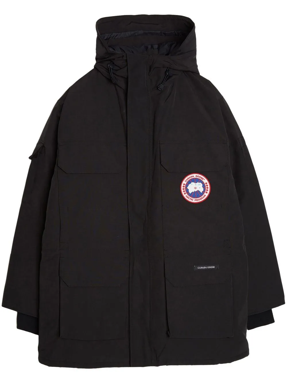

Canada Goose chest logo-patch parka coat - Black