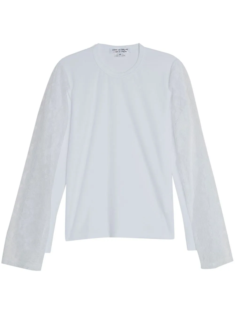 

Comme Des Garçons Comme Des Garçons Raschel lace-panel detail top - White