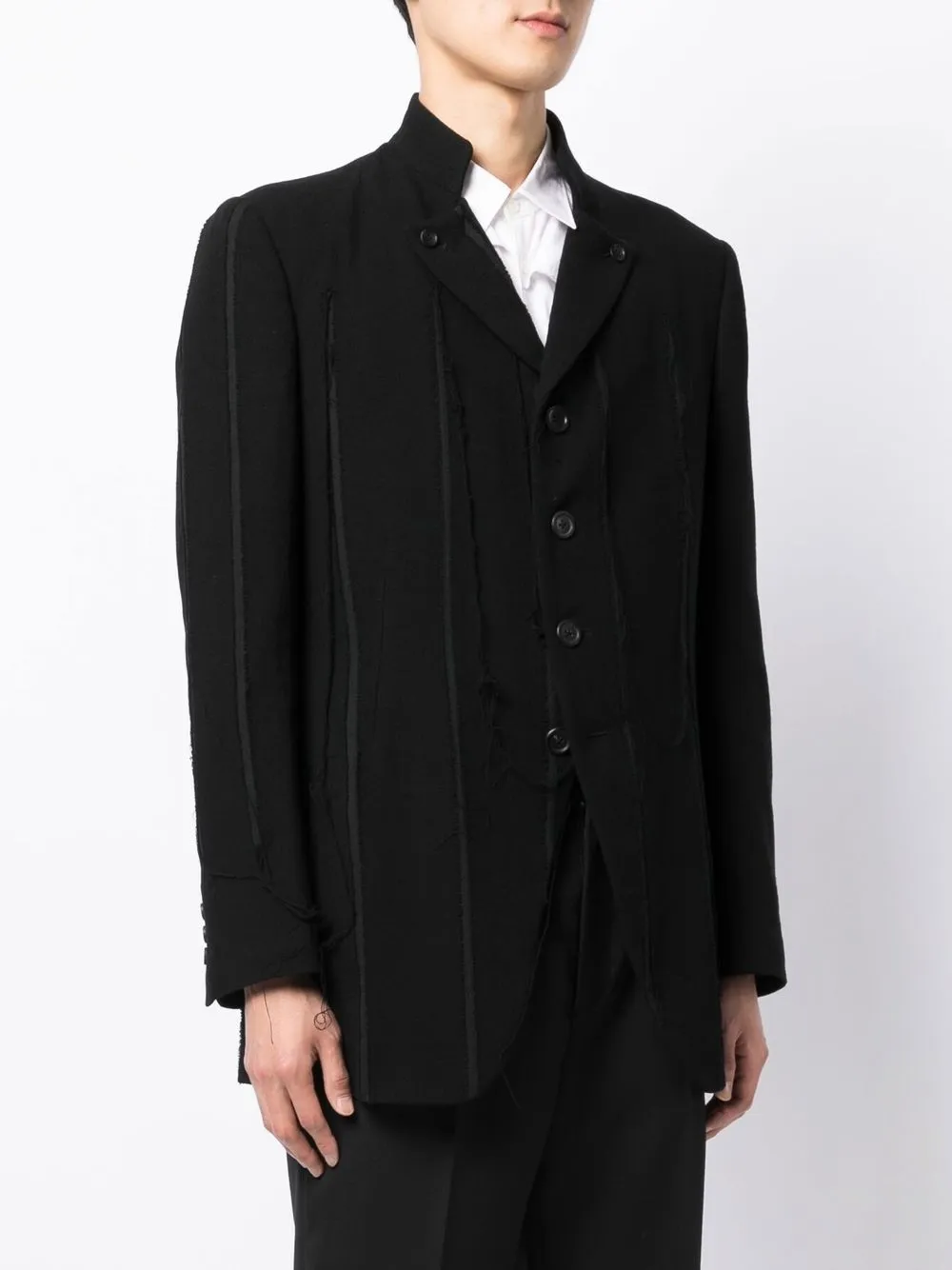 Button-Up Long-Sleeve Blazer