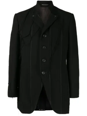 Yohji Yamamoto notched-lapels Wool Blazer | Black | FARFETCH