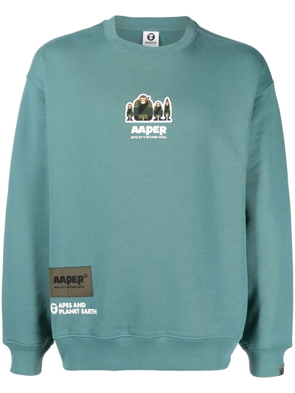 

AAPE BY *A BATHING APE® sudadera con logo estampado - Verde