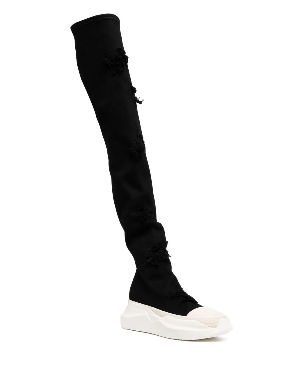 thigh-high sock boots