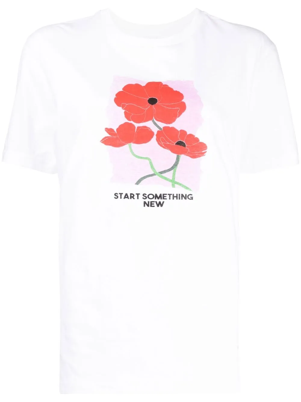 

PS Paul Smith playera con amapolas estampadas - Blanco