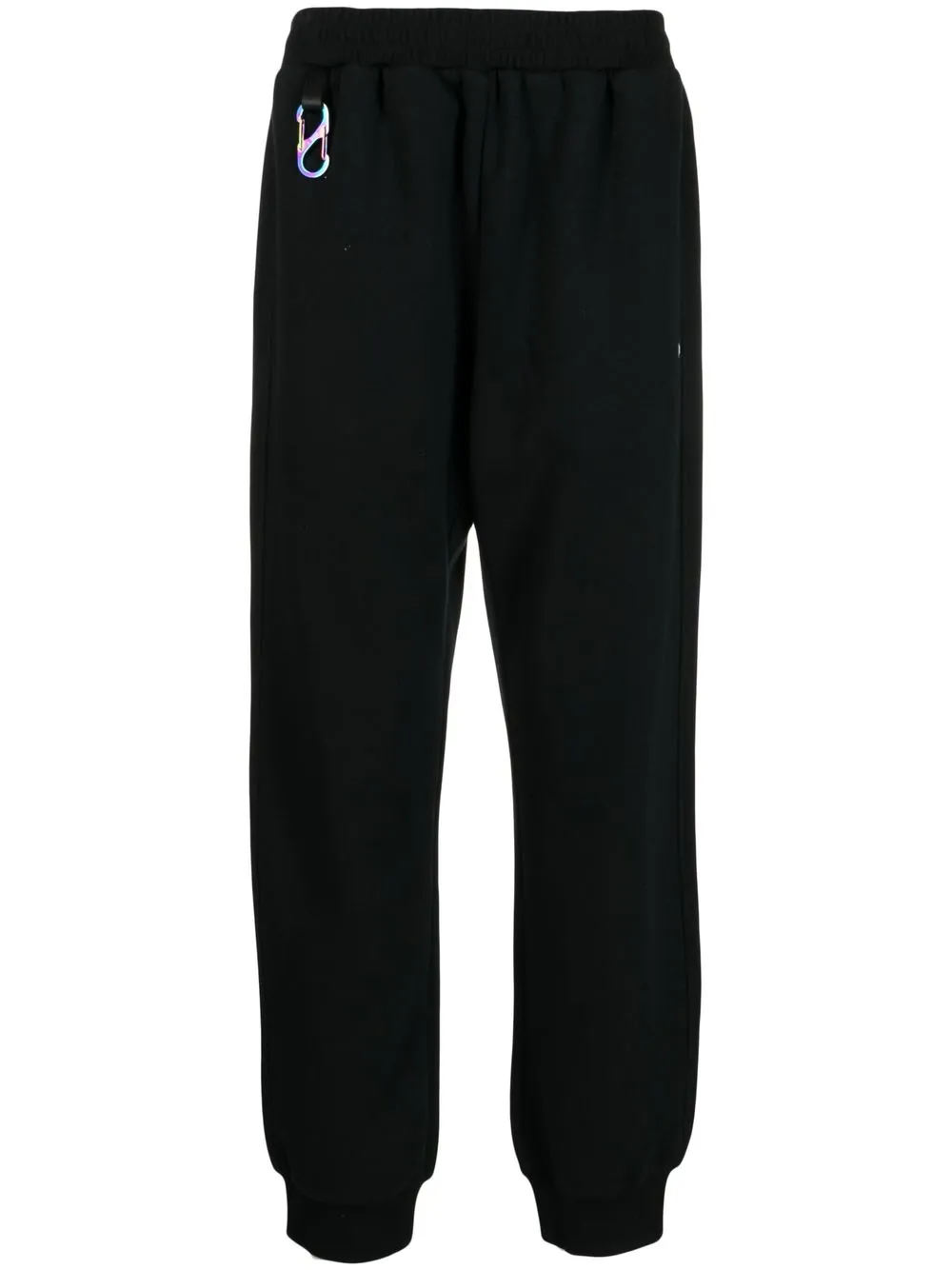 

izzue logo-patch track pants - Black