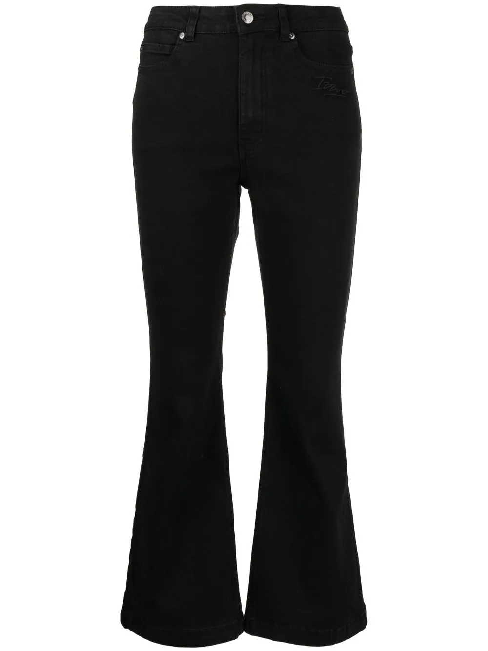 

izzue pantalones acampanados con cinco bolsillos - Negro