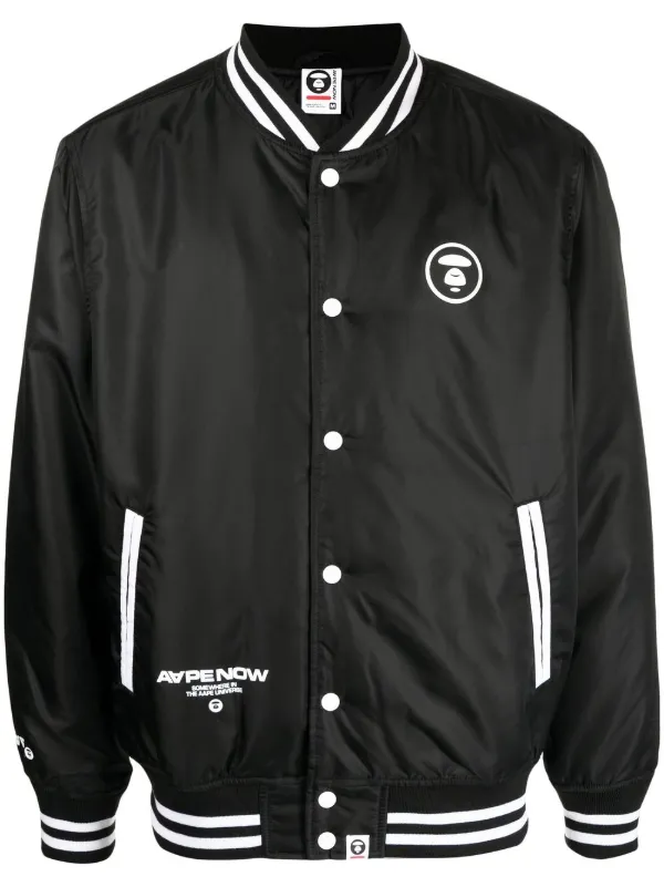 AAPE BY *A BATHING APE® logo-patch Bomber Jacket - Farfetch