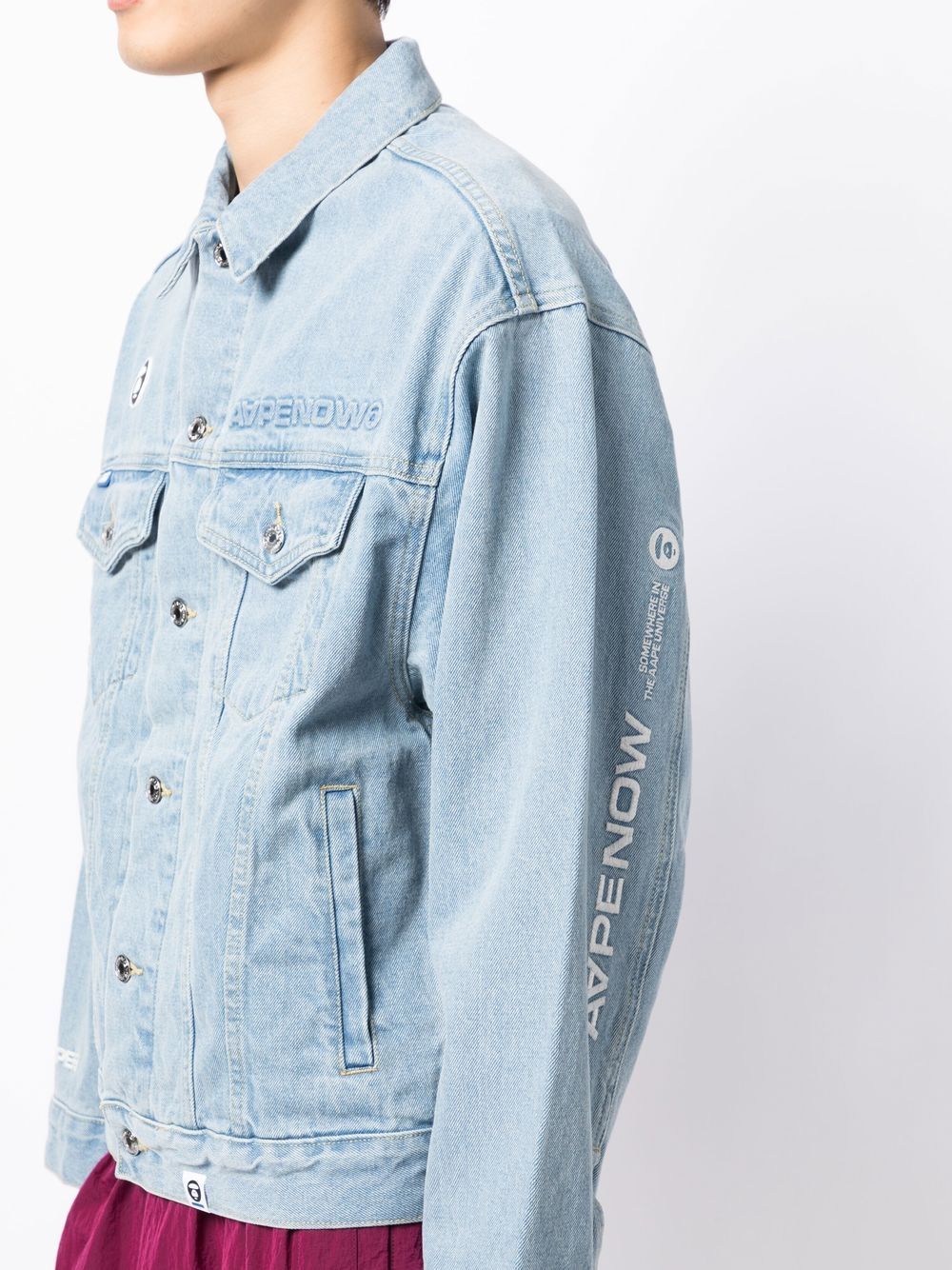 AAPE BY *A BATHING APE® button-up Denim Jacket - Farfetch