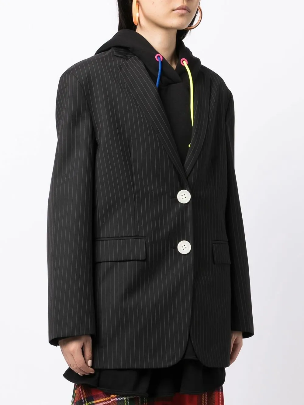 Bapy By *a Bathing Ape® Pinstripe Single-breasted Blazer In Black