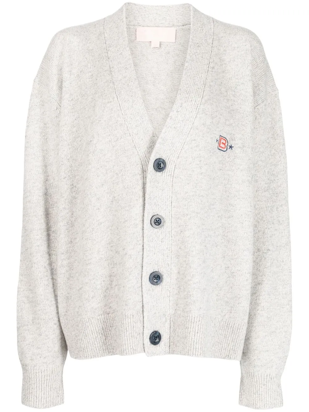 

BAPY BY *A BATHING APE® embroidered-logo V-neck cardigan - Grey