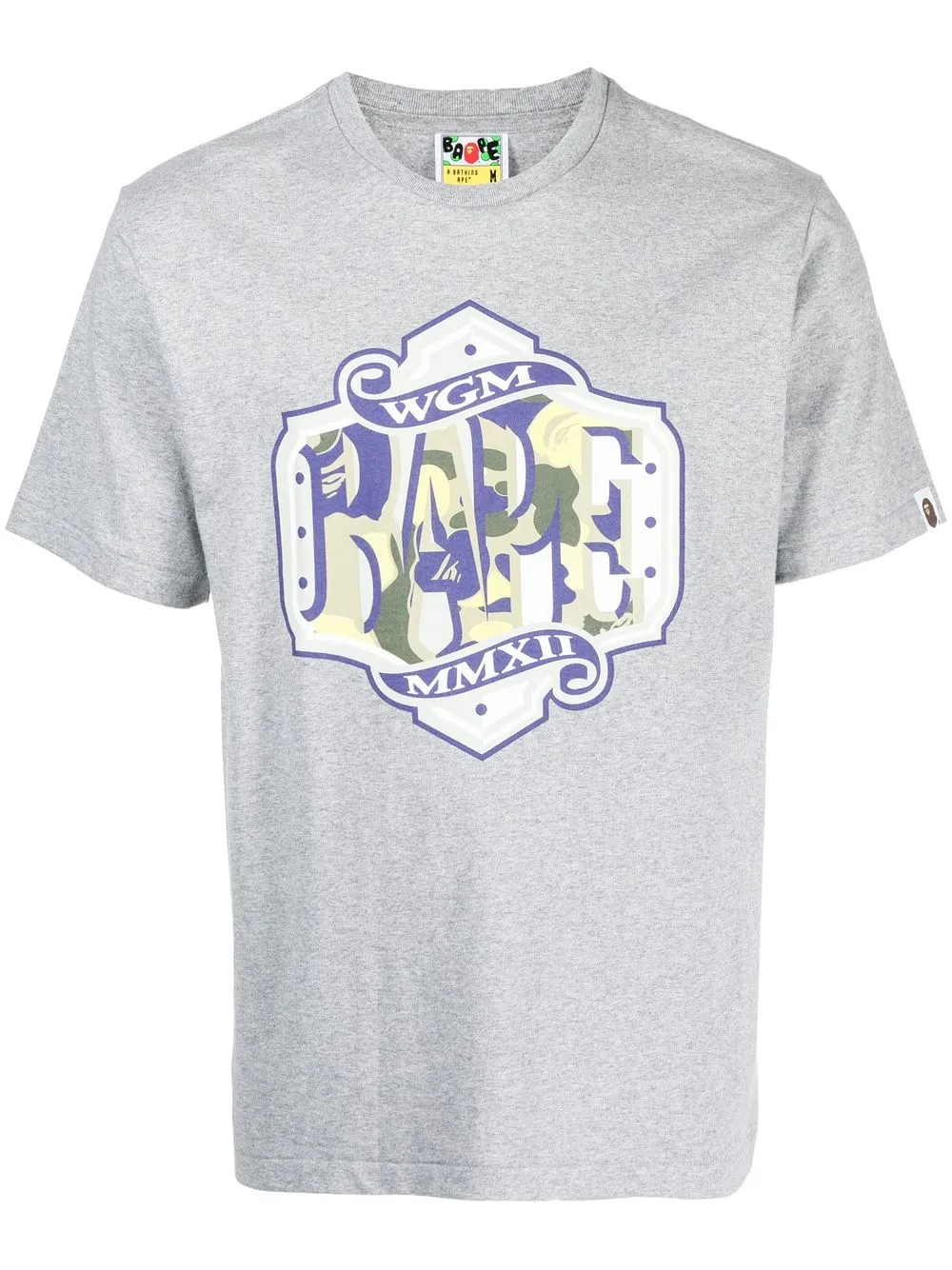 

A BATHING APE® playera con estampado gráfico - Gris