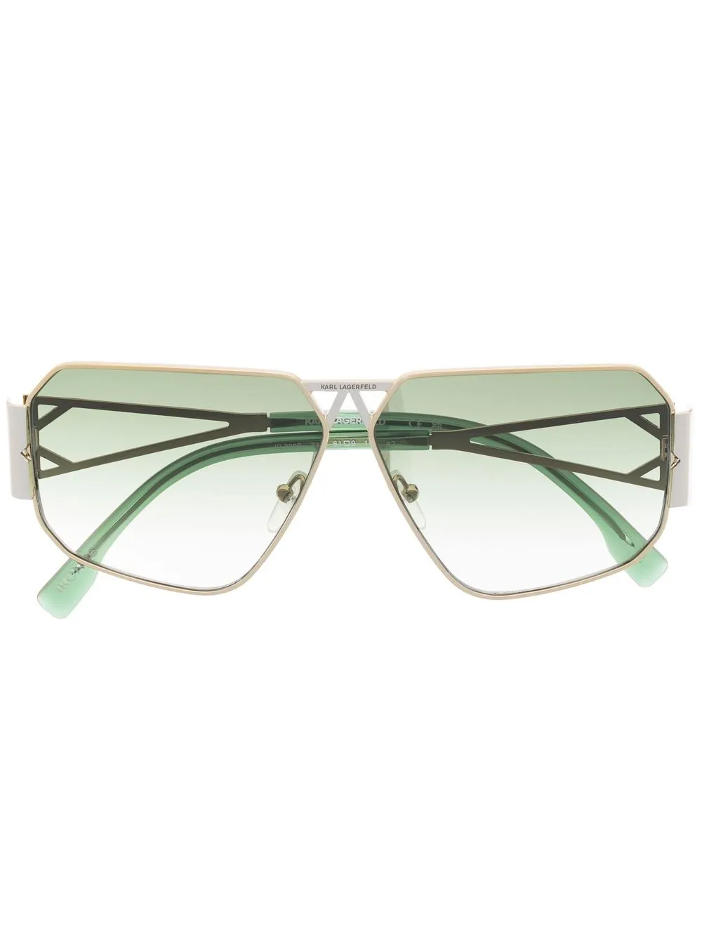 

Karl Lagerfeld rectangle-frame gradient sunglasses - Green