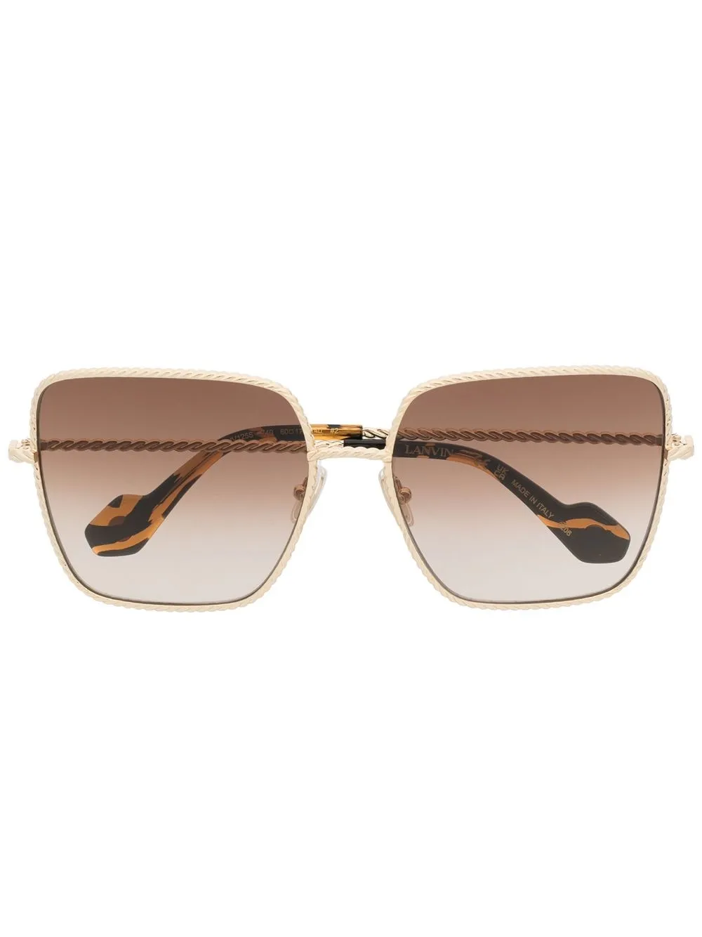 

Lanvin lentes de sol con armazón oversize - Dorado