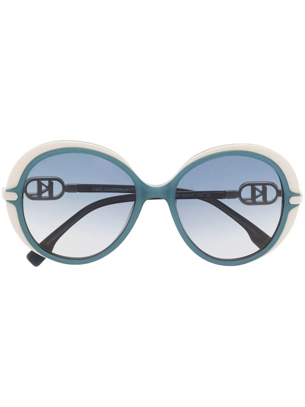 

Karl Lagerfeld lentes de sol con armazón redonda - Azul