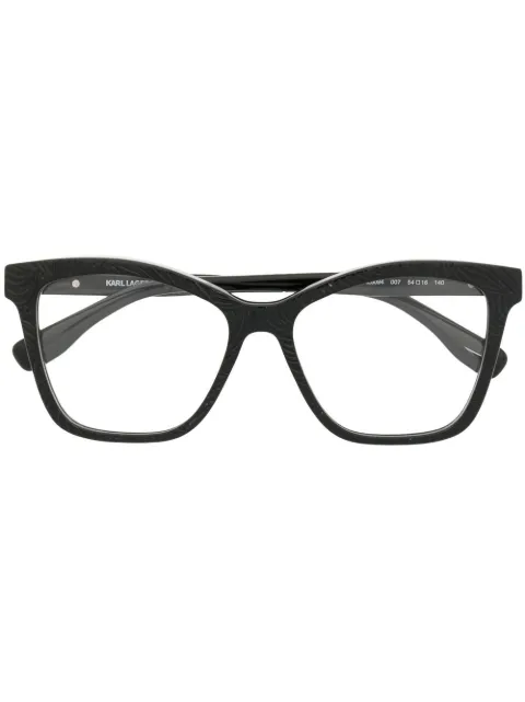 Karl Lagerfeld square-frame embossed glasses